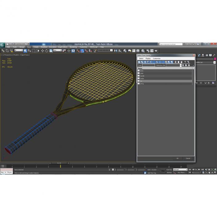 3D Tennis Racket model
