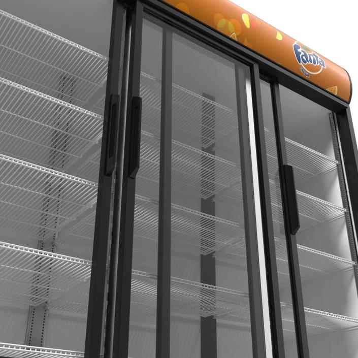 Fanta Three Door Display Refrigerator 3D