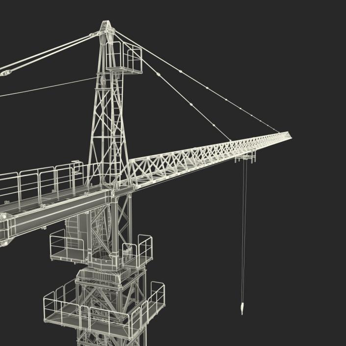 3D Tower Crane Rigged model
