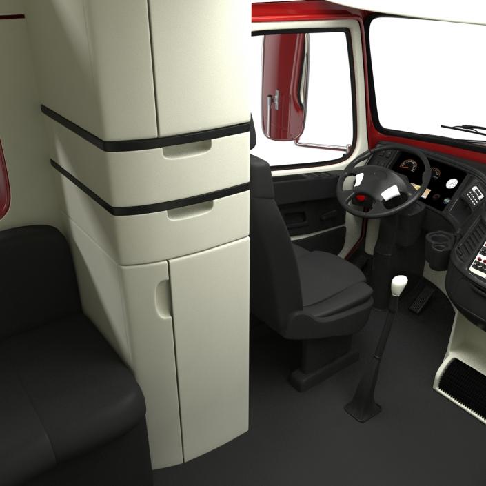 3D model Semi Trailer Truck Rigged