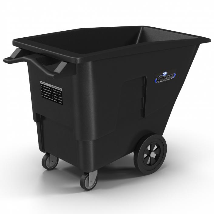 3D model Large Rolling Garbage Can