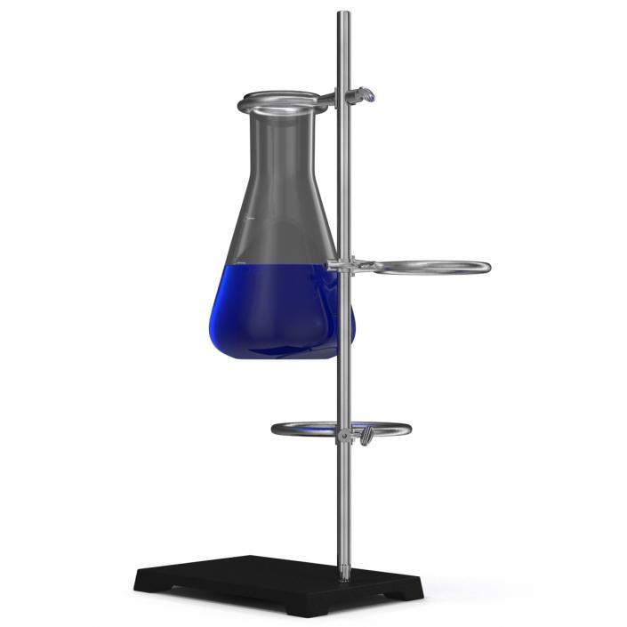 Ring Stand and 50 ml Erlenmeyer Flask 3D