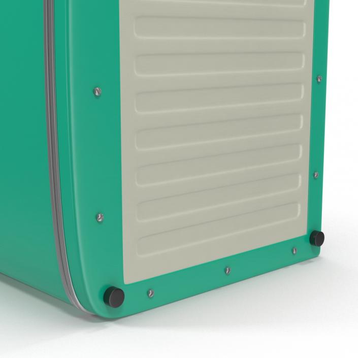 Retro Refrigerator Green 3D model