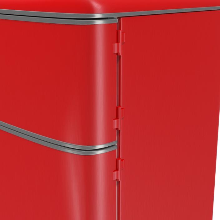 Retro Refrigerator Red 3D