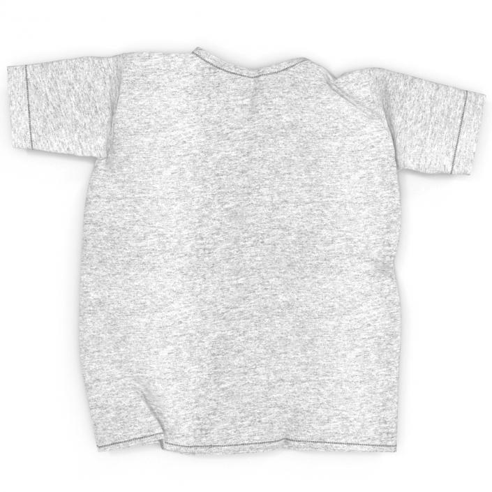 3D Flat T-Shirt White model