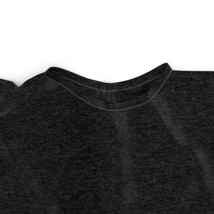3D Flat T-Shirt Black model