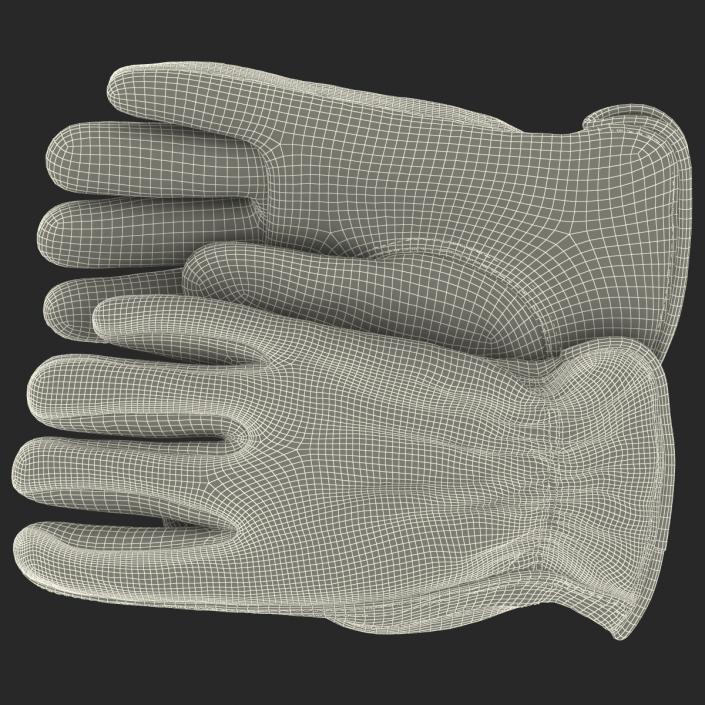 Leather Work Gloves 3D model