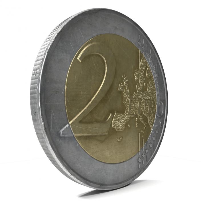 2 Euro Coin Spain 3D