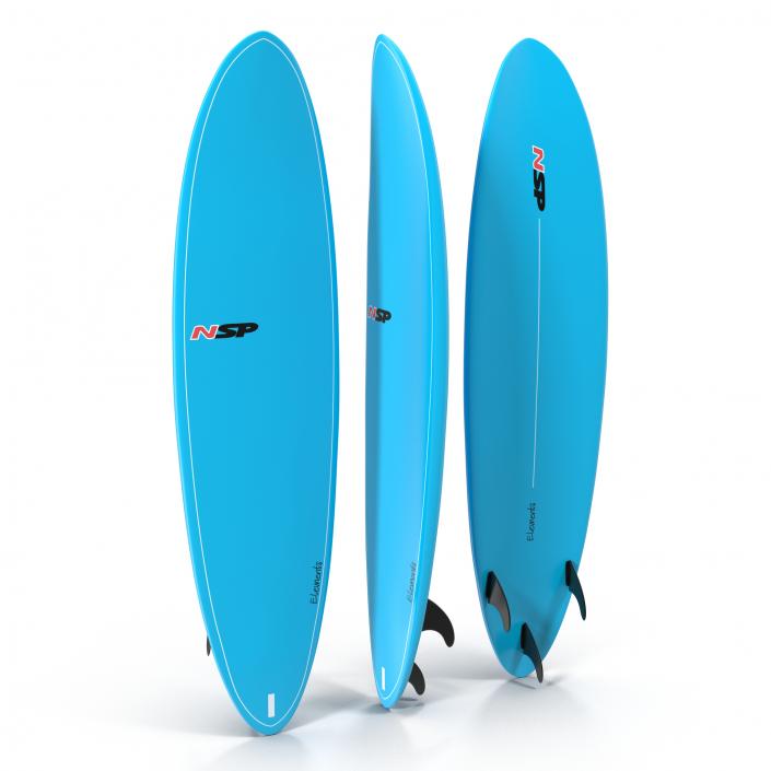 3D Surfboard Funboard model