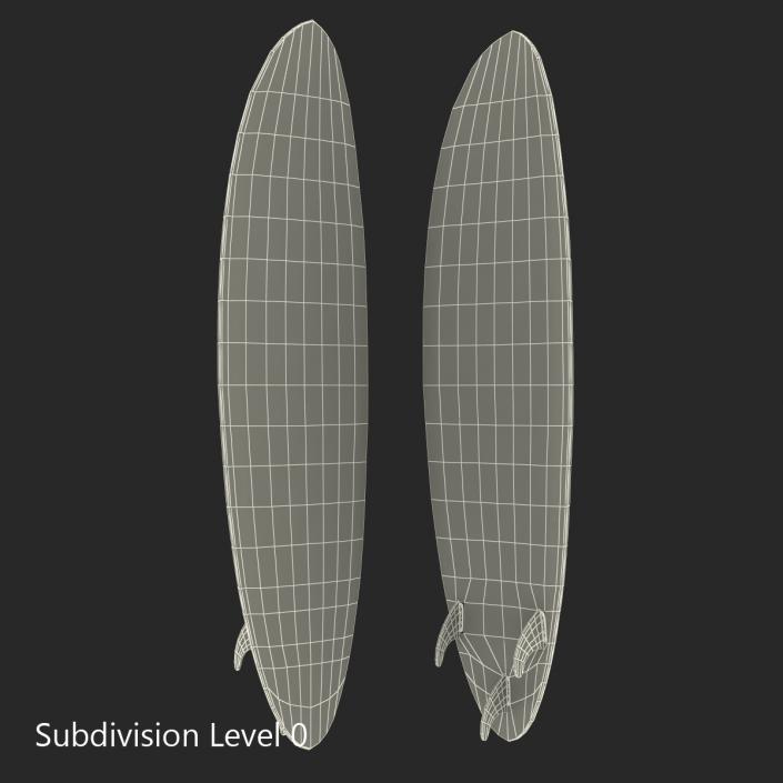 3D Surfboard Funboard model
