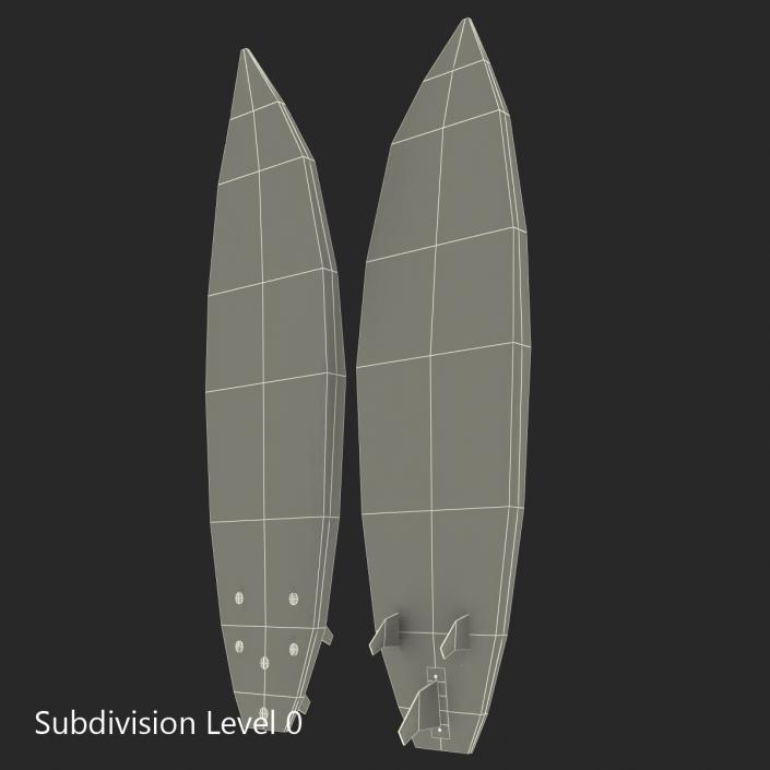Surfboard Shortboard 3 3D