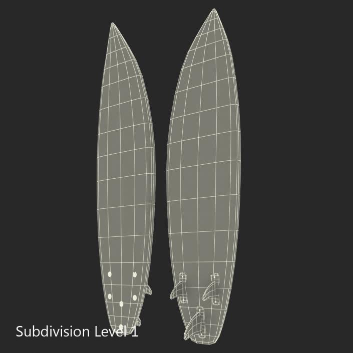 Surfboard Shortboard 2 3D