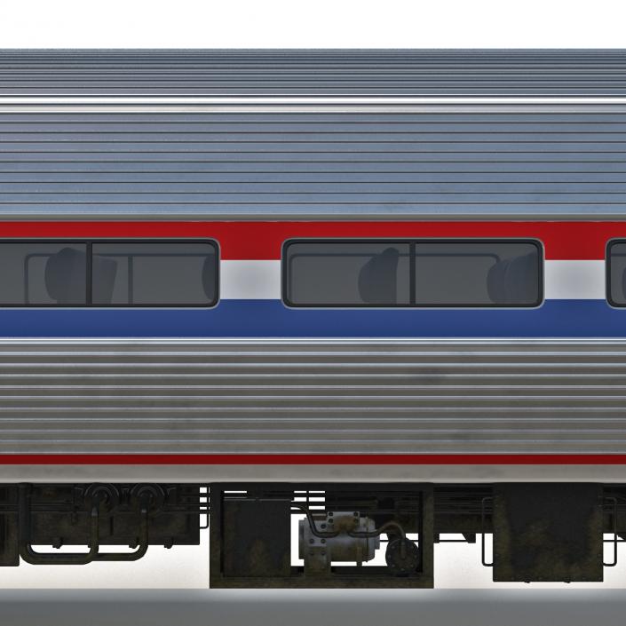3D Railroad Amtrak Passenger Car 2