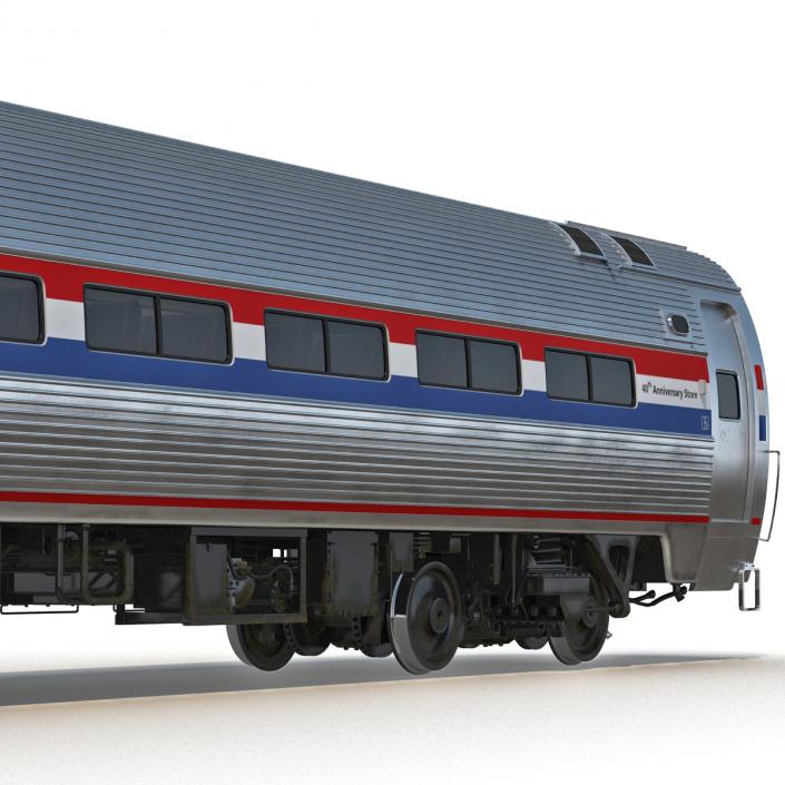 3D Railroad Amtrak Passenger Car 2