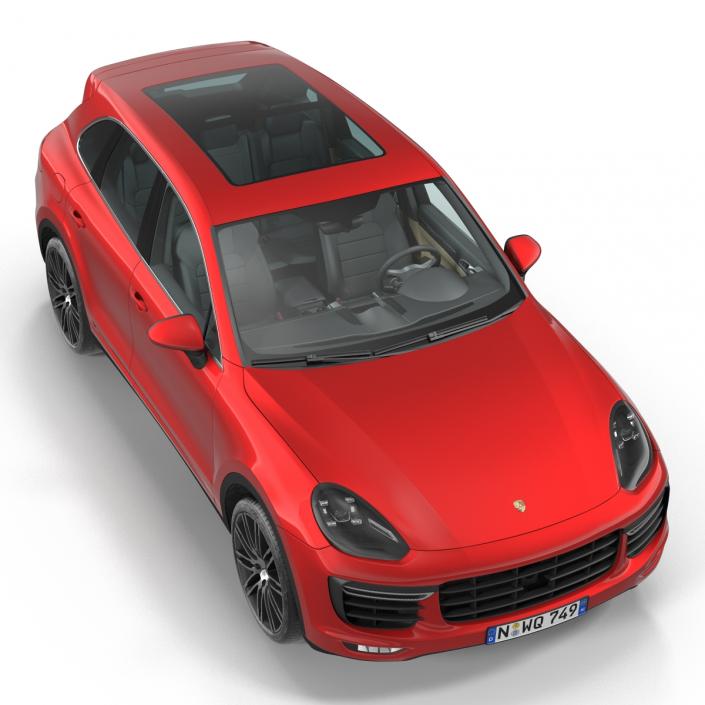 Porsche Cayenne Turbo S 2015 Simple Interior 3D model