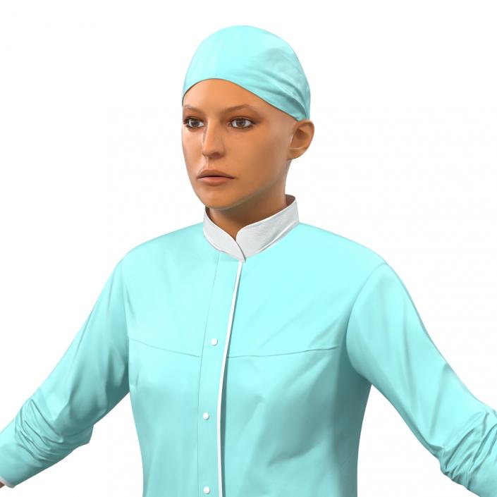 Female Surgeon Mediterranean Rigged 2 3D