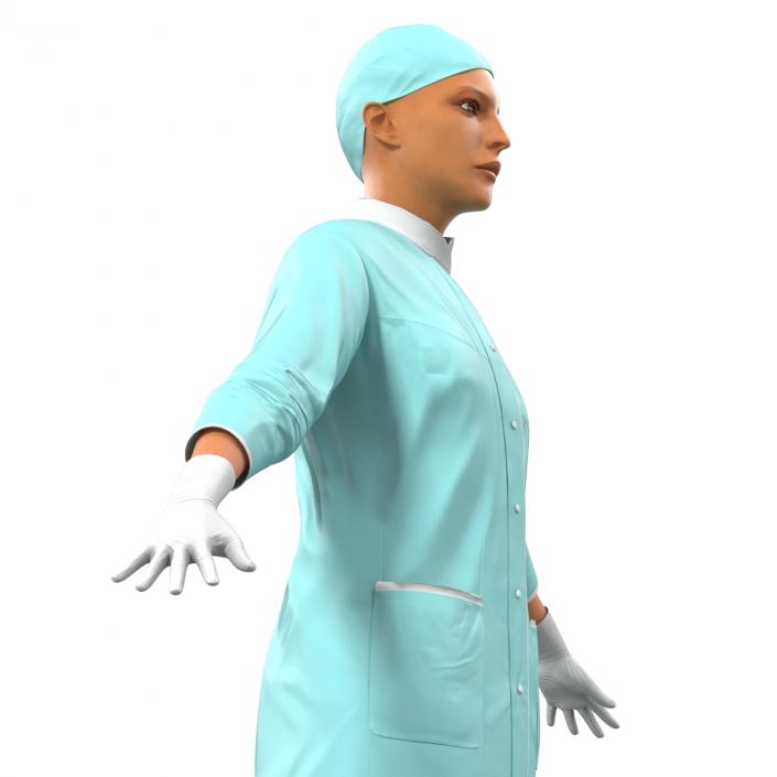 3D model Female Surgeon Mediterranean 2