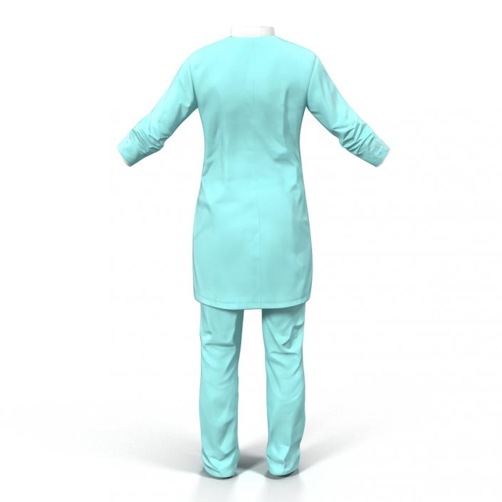 3D Female Surgeon Dress with Blood 4 model