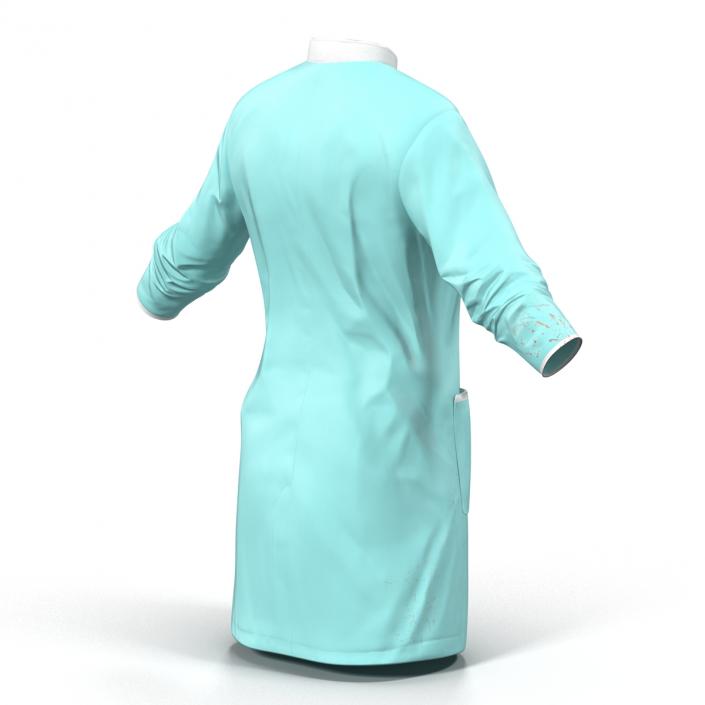 3D Female Surgeon Dress with Blood 5 model