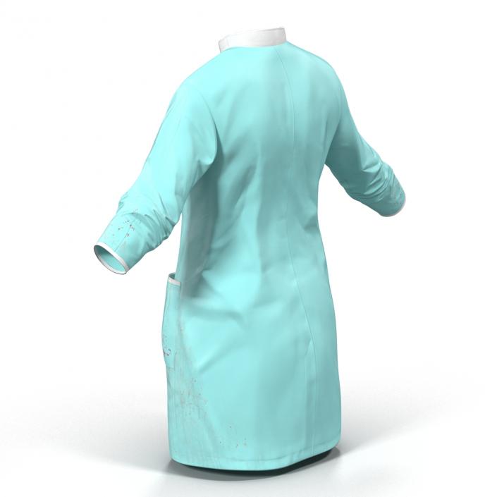 3D Female Surgeon Dress with Blood 5 model