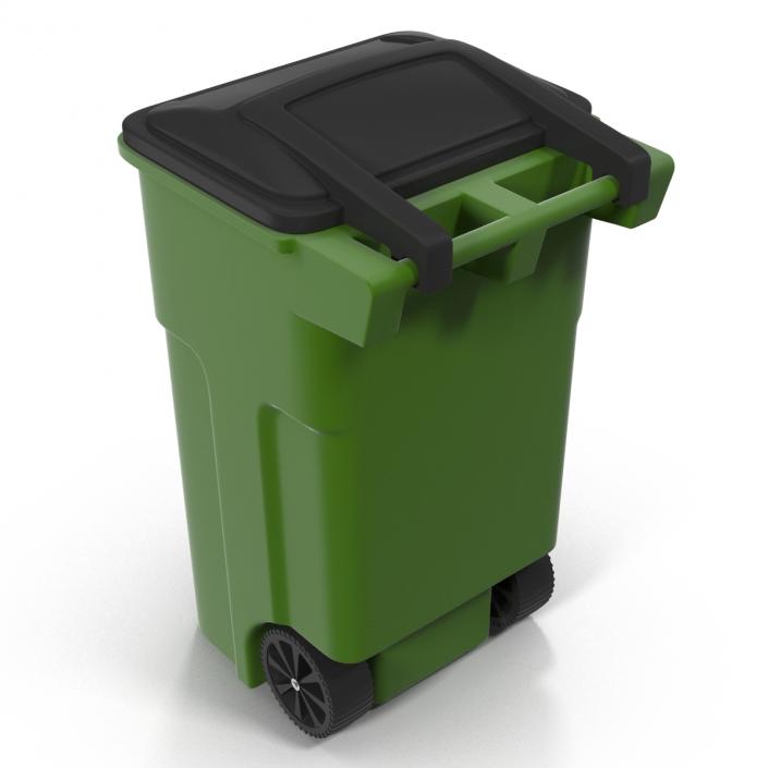 3D Wheeled Recycling Container with Lid