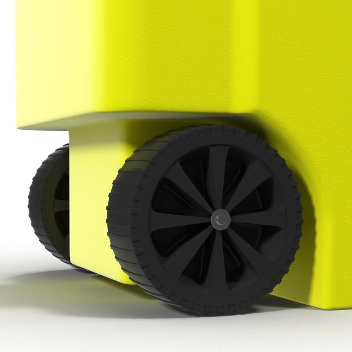Recyling Bin Yellow 3D model