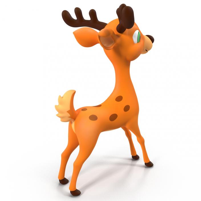 Cartoon Deer Rigged 3D model