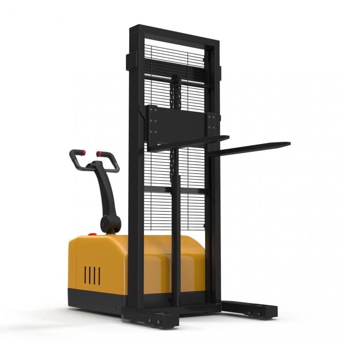 Electric Walkie Stacker Rigged Yellow 3D