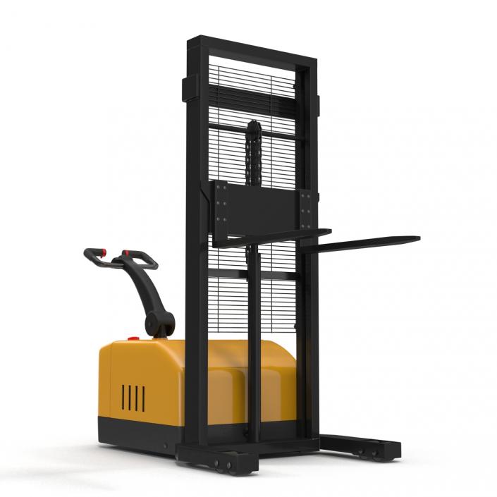 Electric Walkie Stacker Rigged Yellow 3D