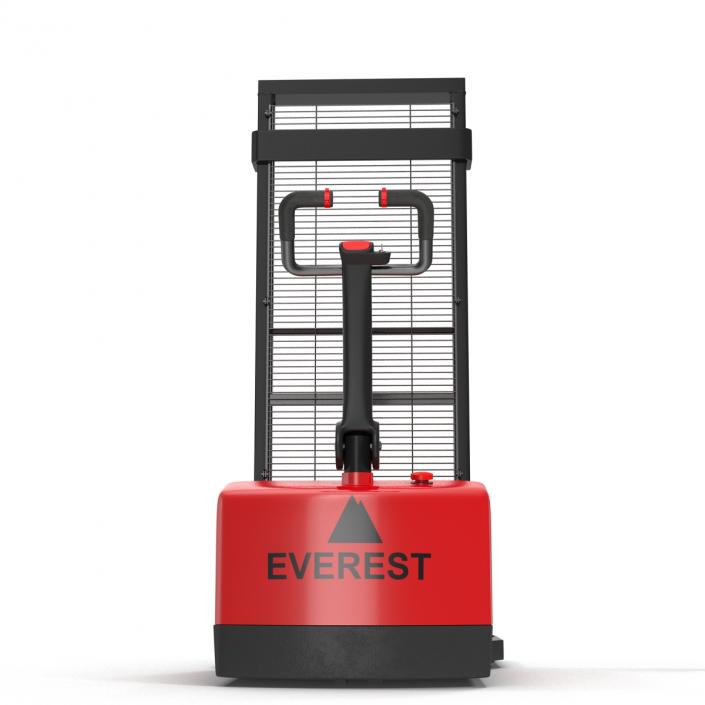 Electric Walkie Stacker Rigged Red 3D model