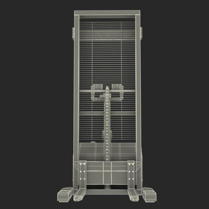 Electric Walkie Stacker Rigged Red 3D model