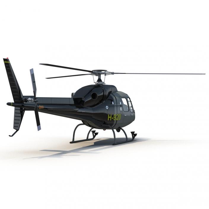 3D Light Private Helicopter Eurocopter AS355 E model