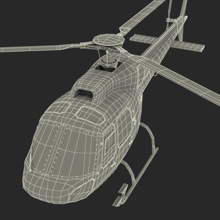 3D Light Private Helicopter Eurocopter AS355 E model