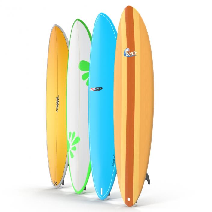 Surfboard Funboard Set 3D