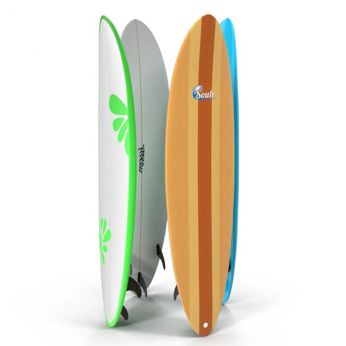 Surfboard Funboard Set 3D