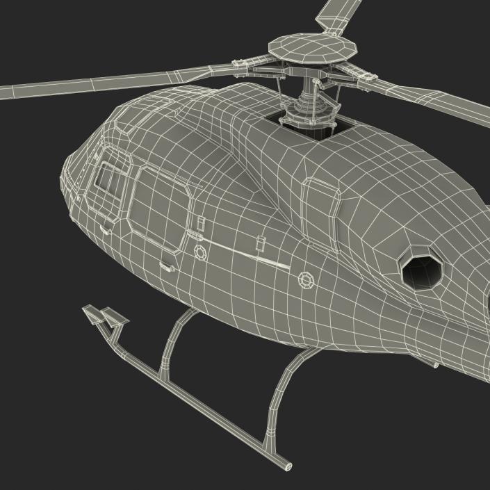 Helicopter Eurocopter AS355 Rigged 3D model