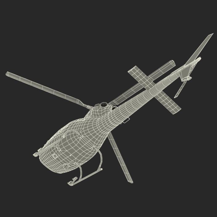 Helicopter Eurocopter AS355 Rigged 3D model