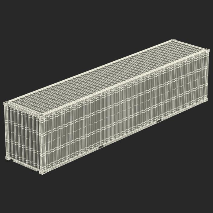 3D model 40 ft High Cube Container Blue