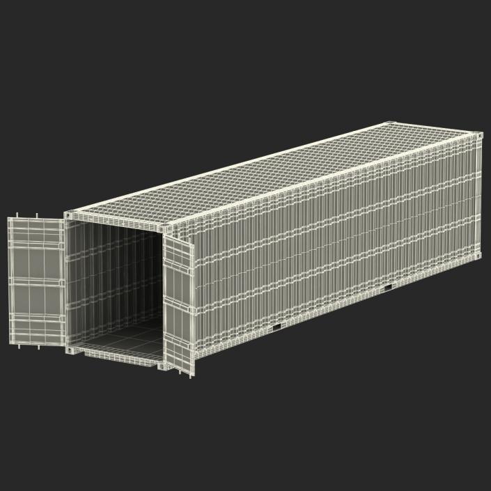 40 ft High-Cube Container Red 3D model