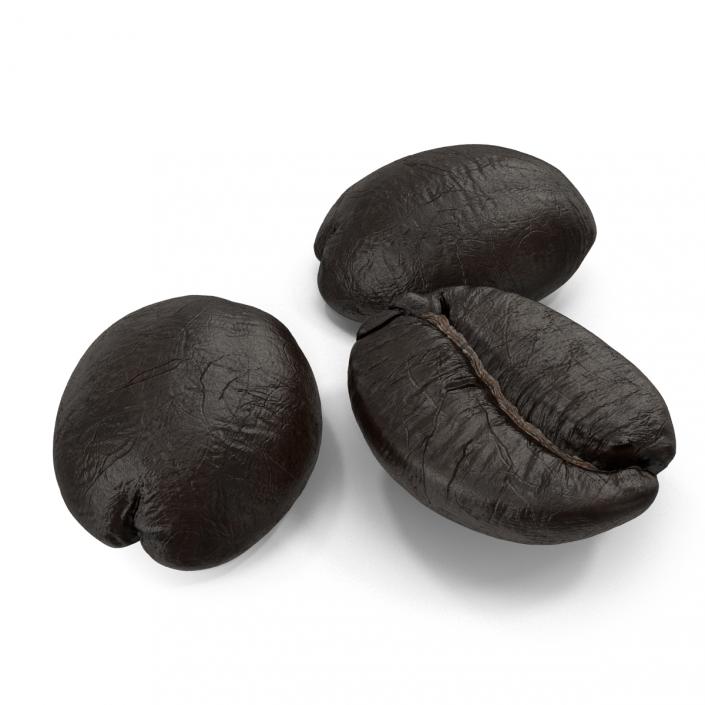 3D Roasted French Coffee Bean