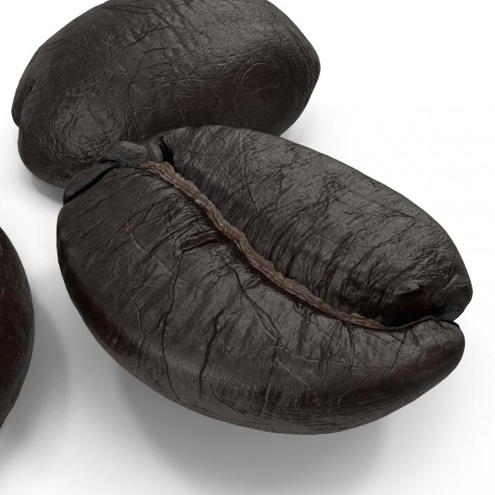 3D Roasted French Coffee Bean