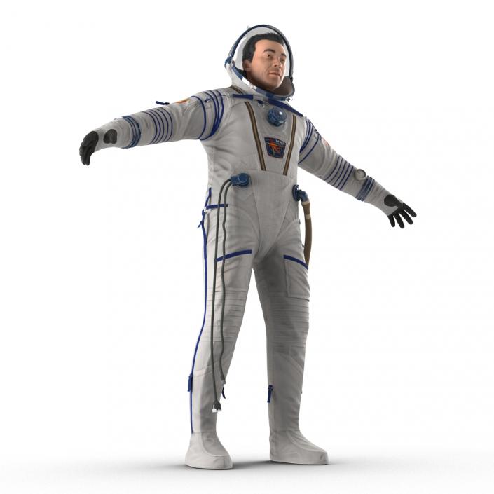 3D model Russian Astronaut Wearing Space Suit Sokol KV2 Rigged 2