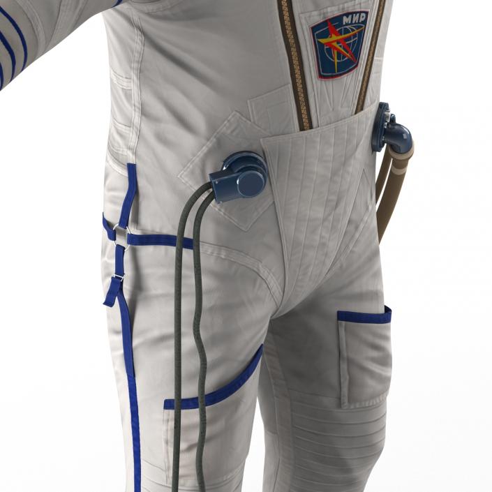 3D Russian Astronaut Wearing Space Suit Sokol KV2