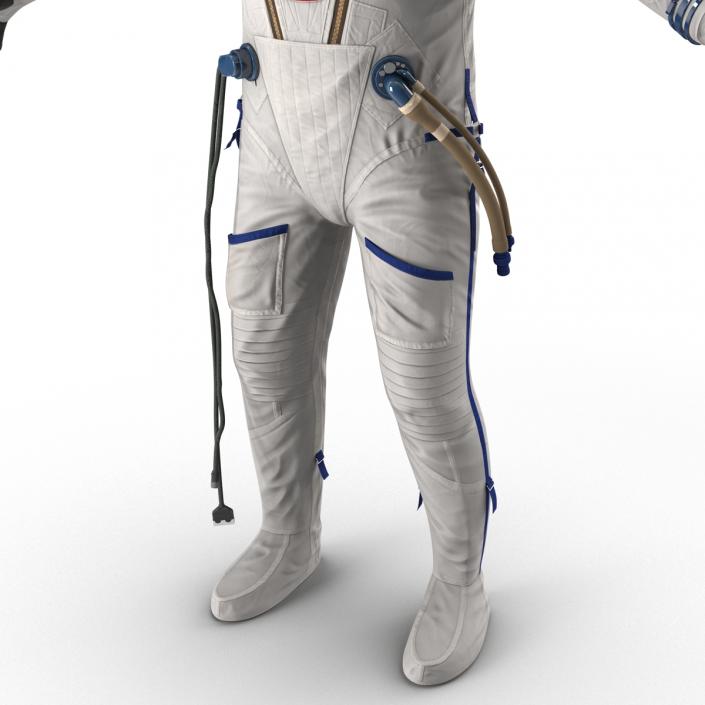 3D Russian Astronaut Wearing Space Suit Sokol KV2
