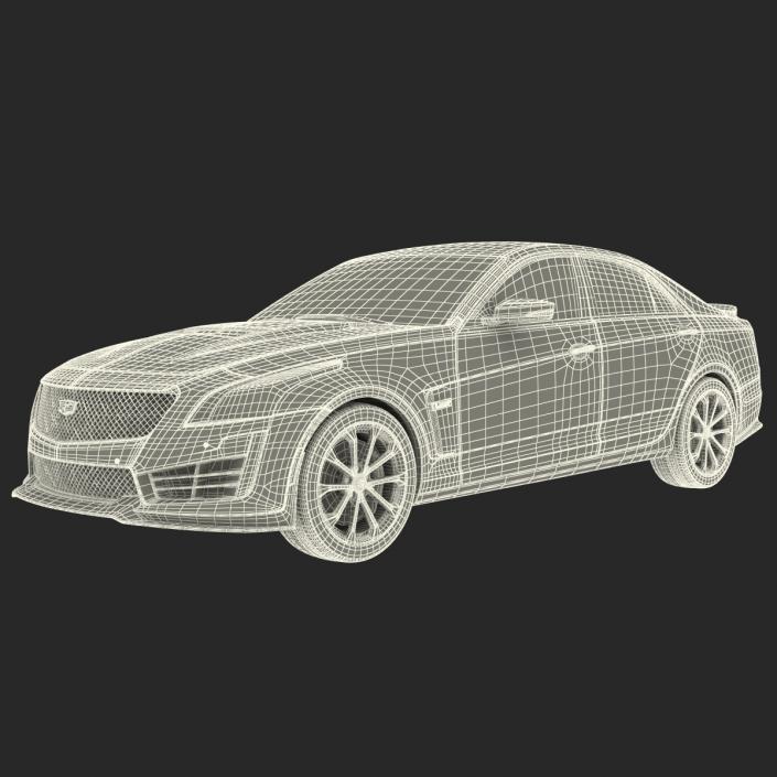 3D Cadillac CTS V 2016 Rigged