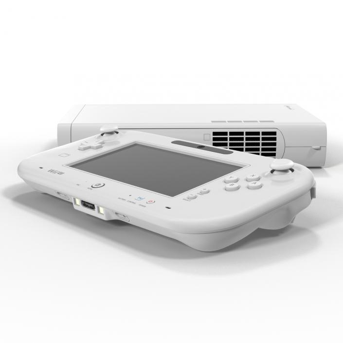 Nintendo Wii U Set White 3D model