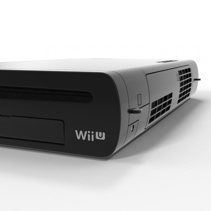 3D Nintendo Wii U Console Black model