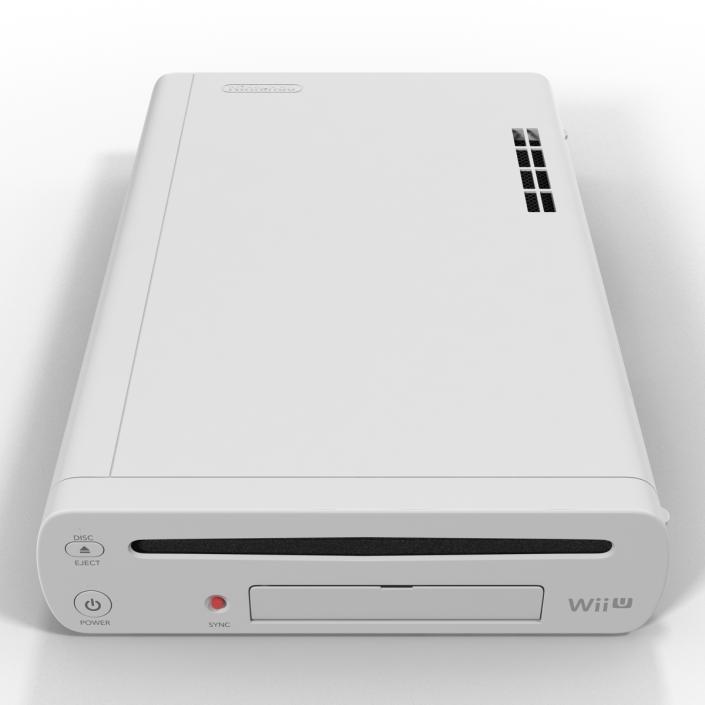 3D Nintendo Wii U Console White model