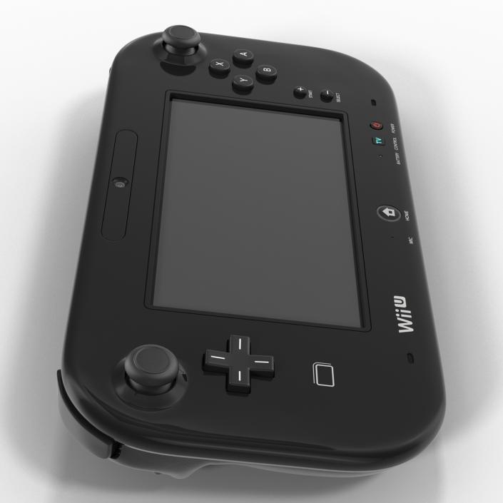 3D Nintendo Wii U Controller Black
