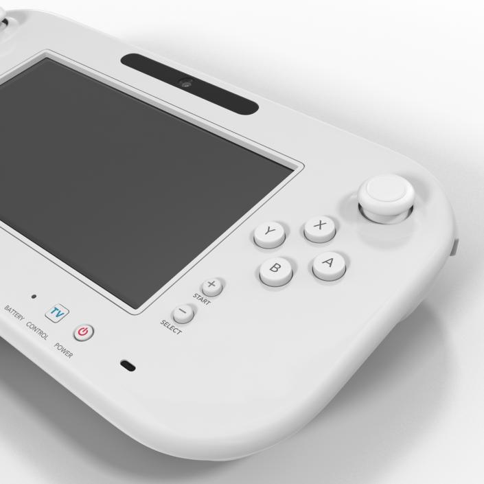3D Nintendo Wii U Controller White